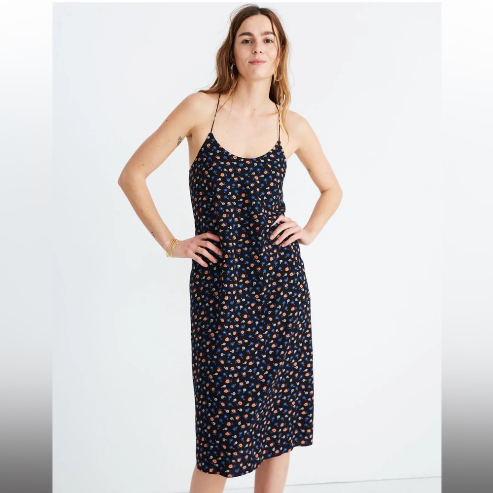 Madewell Tie-Back Slip Dress in Prairie Posies